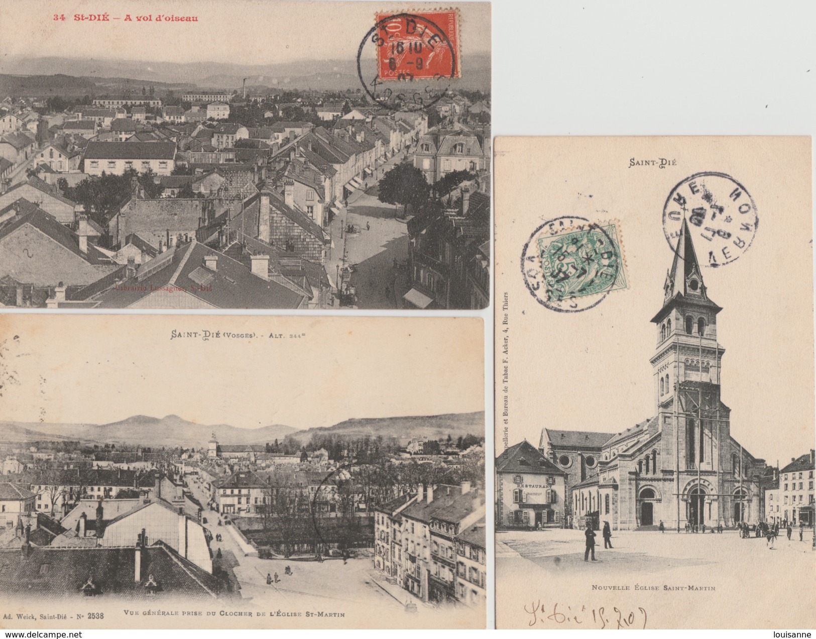 17 / 5 / 182  - Lot  De      14  CPA  &  1  CPSM  DE  SAINT  DIÉ  ( 88 )  - Toutes Scanées - 5 - 99 Cartes