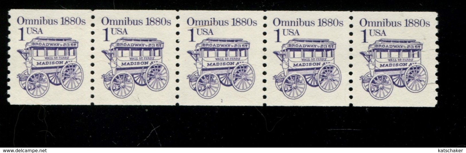 450354900 1986 (XX) SCOTT 2225 DULL GUM PLATE 1 POSTFRIS MINTNEVER HINGED - OMNIBUS 1880S - Ruedecillas (Números De Placas)