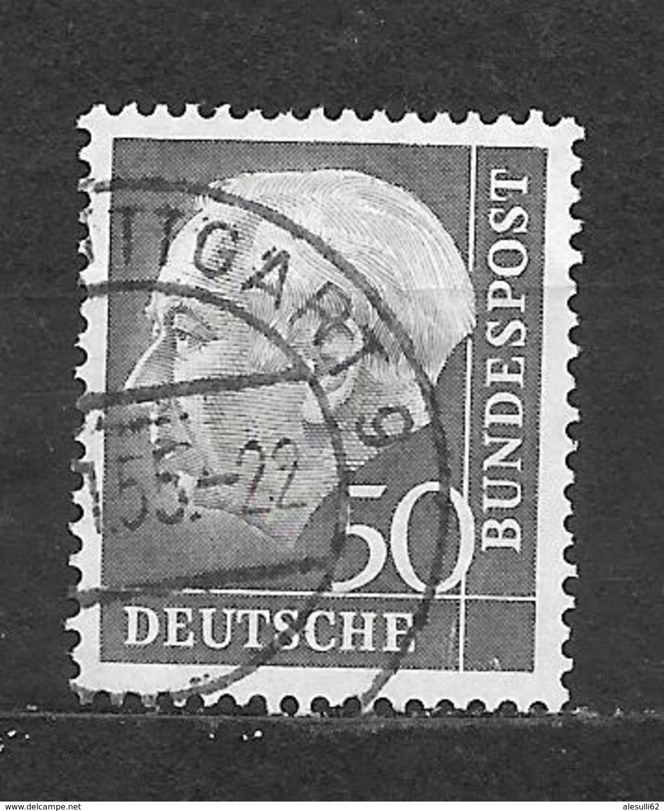 GERMANIA Germany N.  71A/US 1953/1954 Heuss - Usados