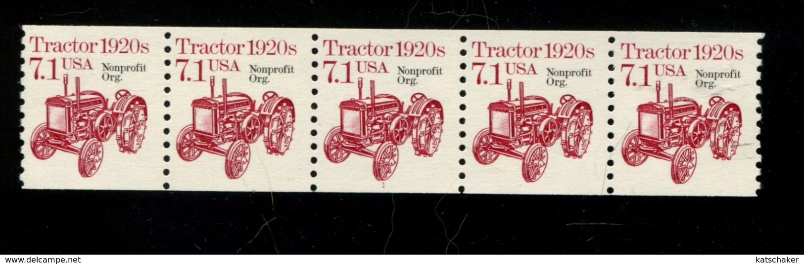 450358007 USA 1987 POSTFRIS MINTNEVER HINGED POSTFRISH EINWAND FREI NEUF SCOTT 2127A PLAAT 1 - Roulettes (Numéros De Planches)