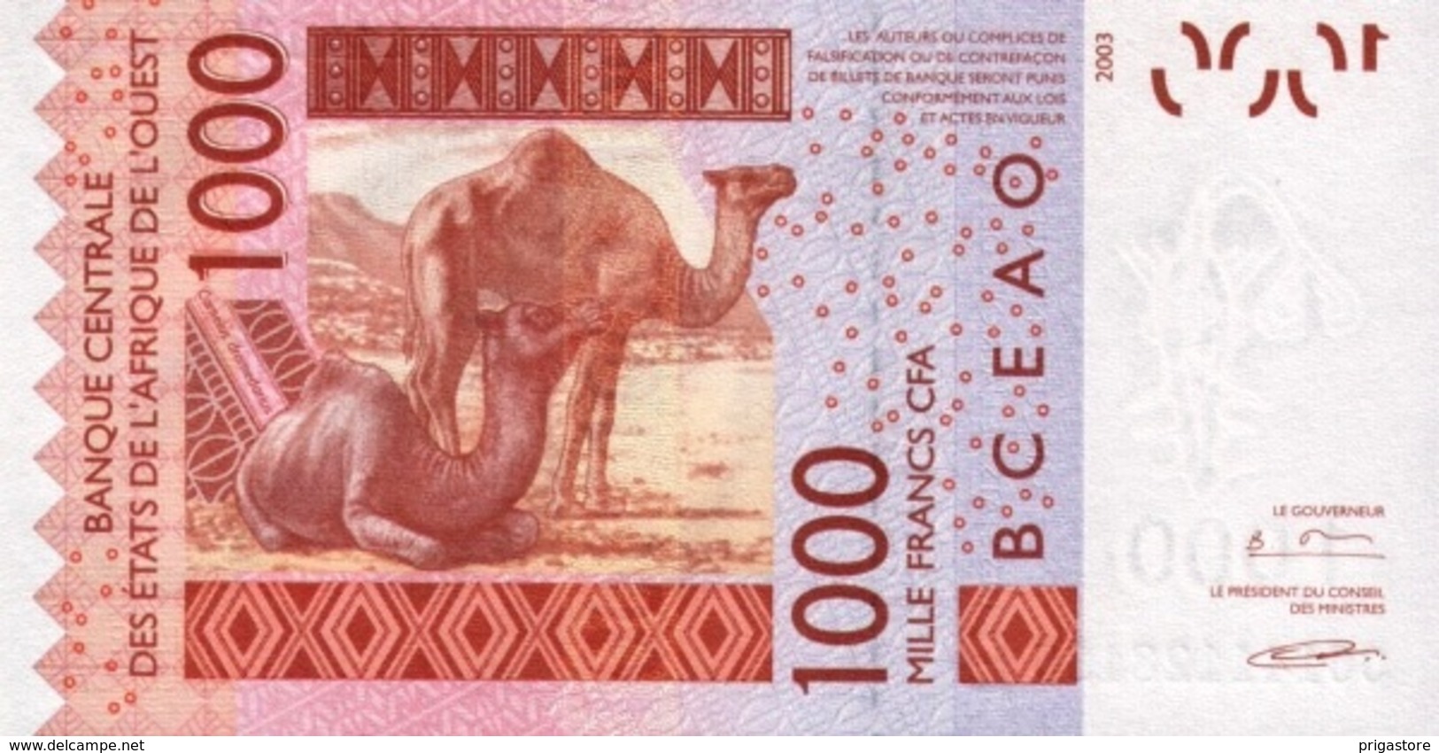 West African States - Afrique De L´ouest Bénin 2004 Billet 1000 Francs Pick 215 B Neuf 1er Choix UNC - Bénin