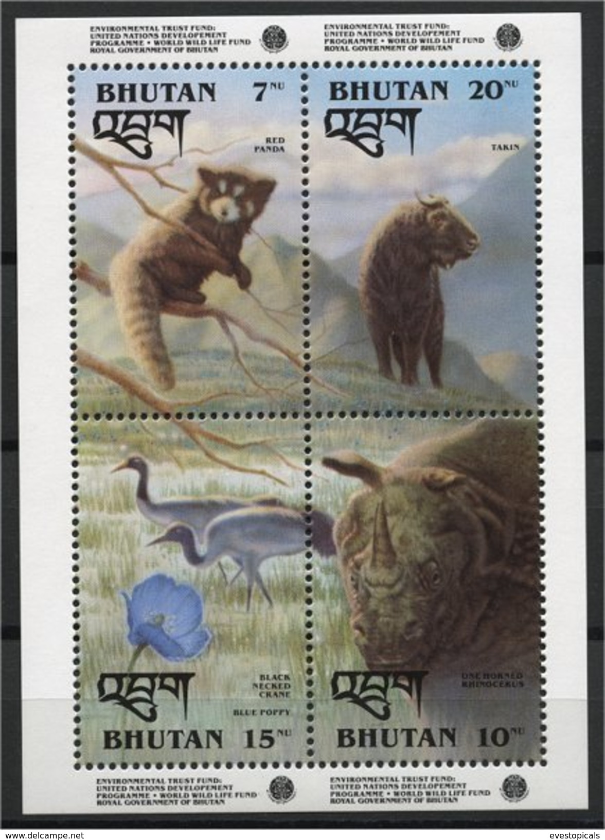 BHUTAN, ANIMALS / NATURE PROTECTION 1993 - Bhoutan