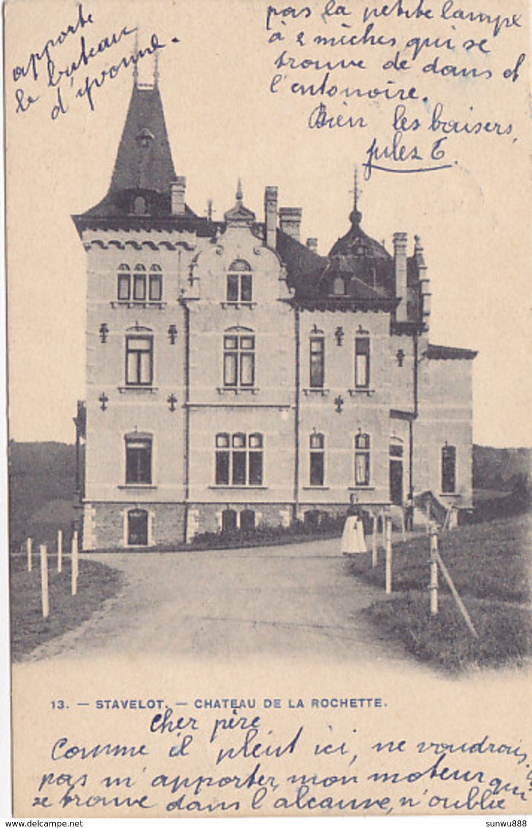 Stavelot - Château De La Rochette (animée, 1909) - Stavelot