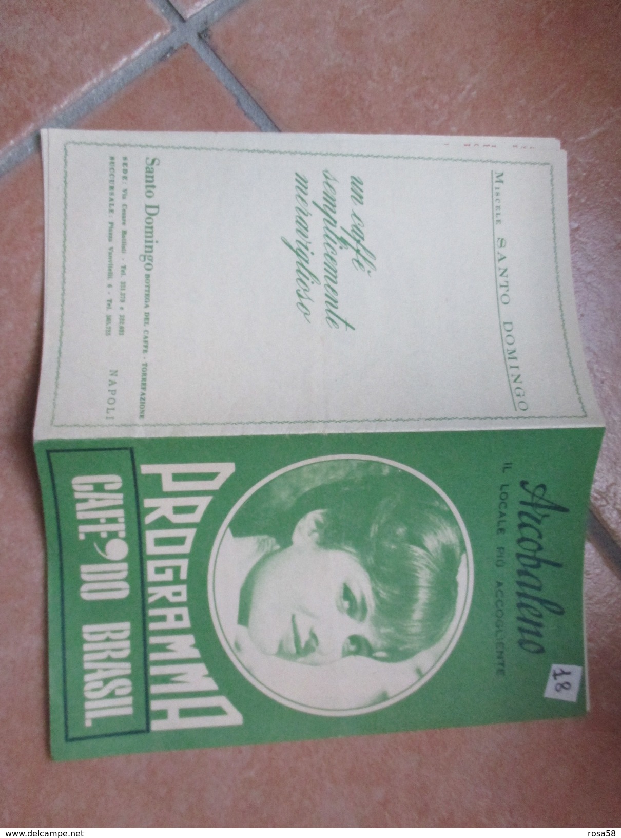 NAPOLI Programma Cinema ARCOBALENO Operazione SAN GENNARO Nino Manfredi Senta Berger M.Adorf Varie Pubblicità - Programmes