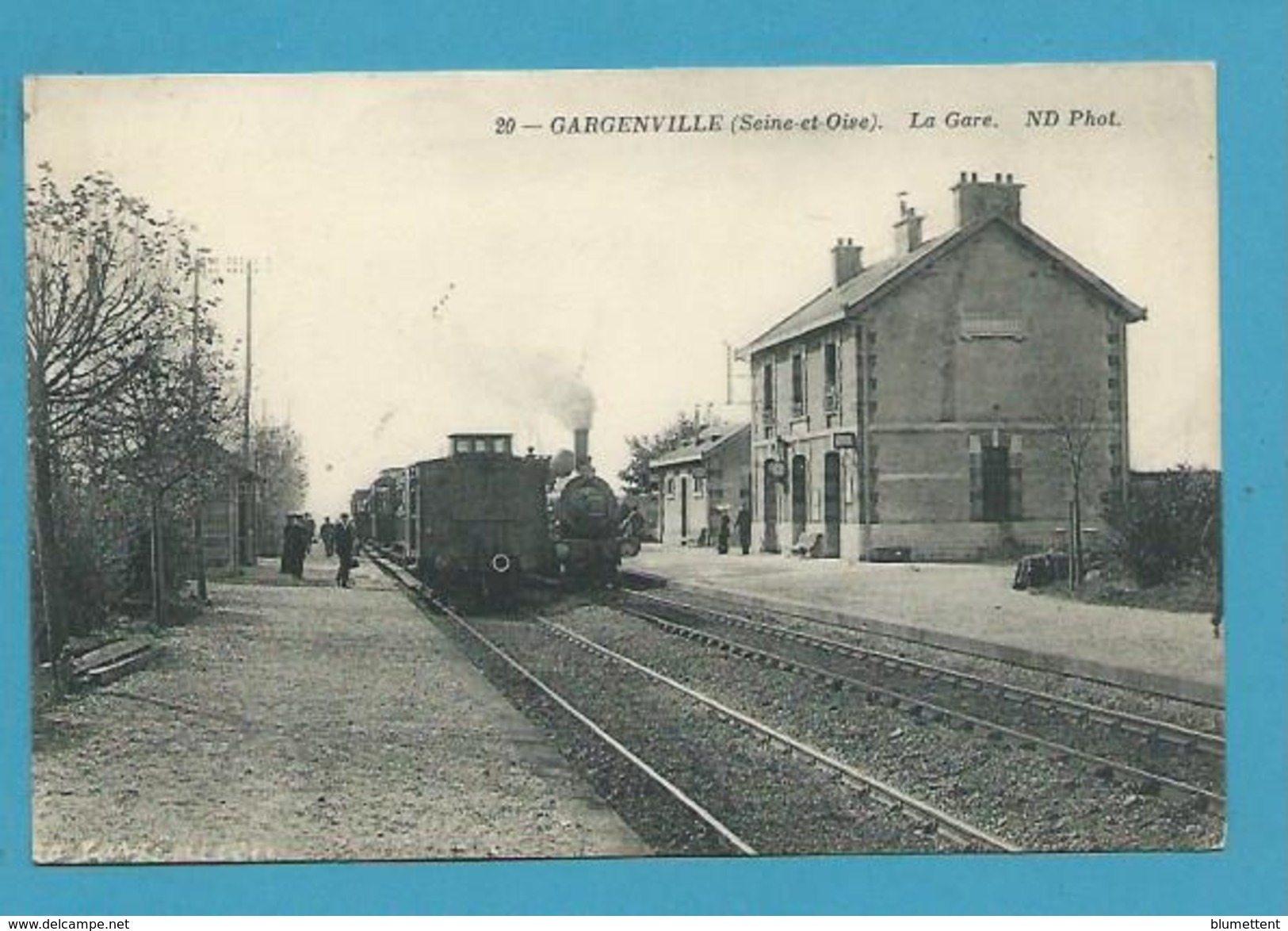 CPA 20 - Chemin De Fer - Trains En Gare De GARGENVILLE 78 - Gargenville