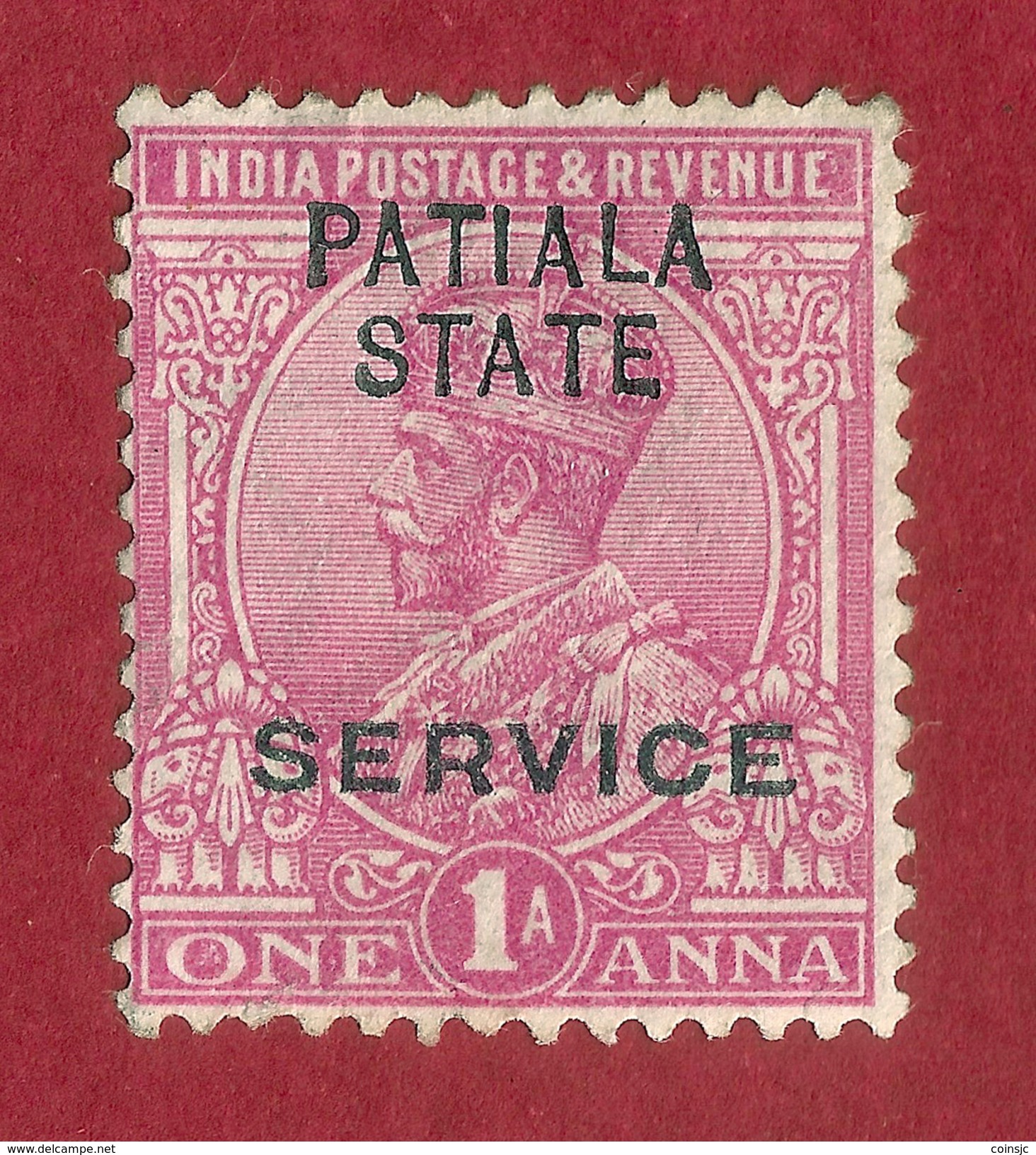 India - Patiala - 1 Anna - 1925 - Patiala