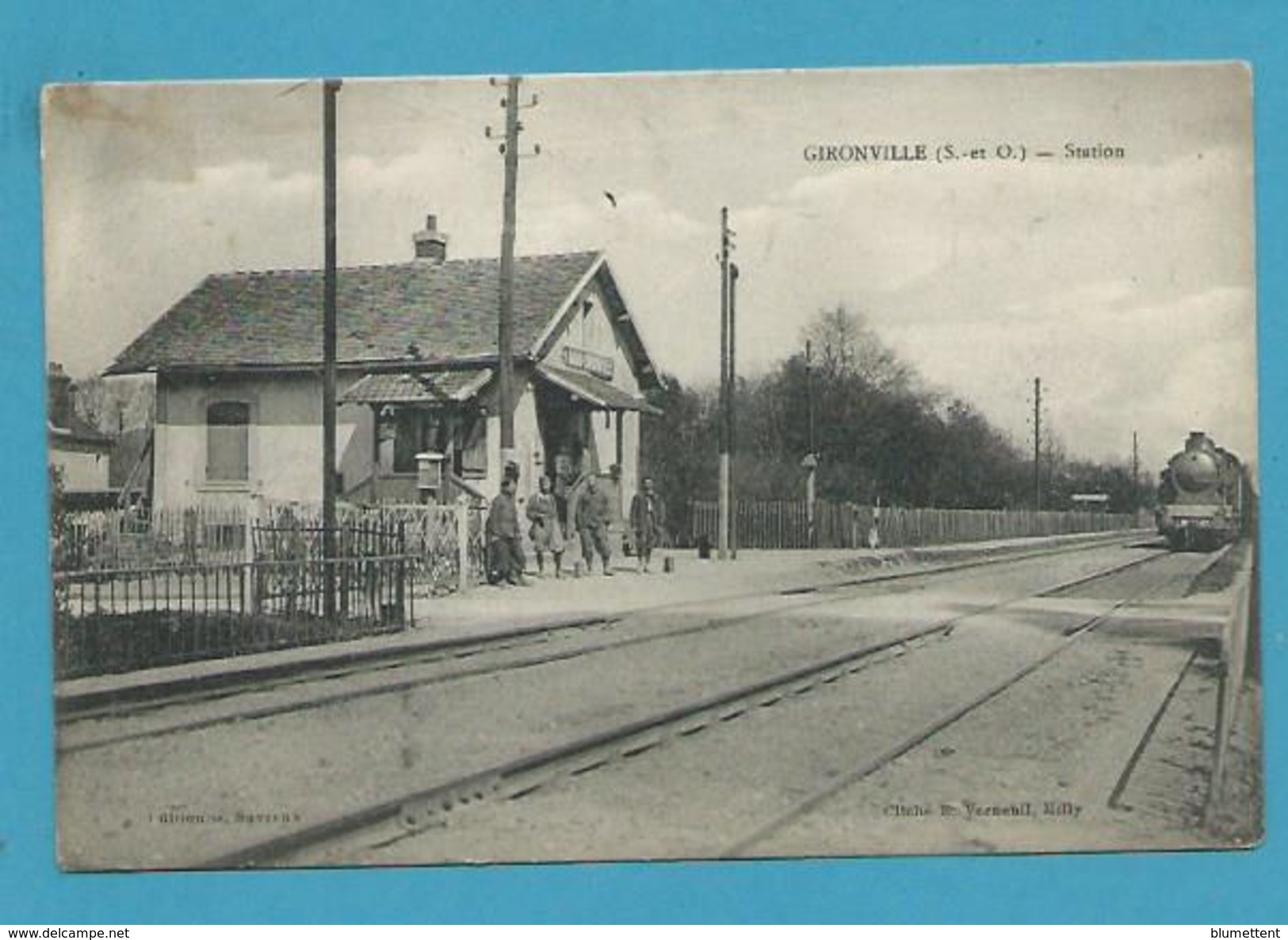 CPA - Chemin De Fer Arrivée D'un Train En  Gare De GIRONVILLE 91 - Sonstige & Ohne Zuordnung