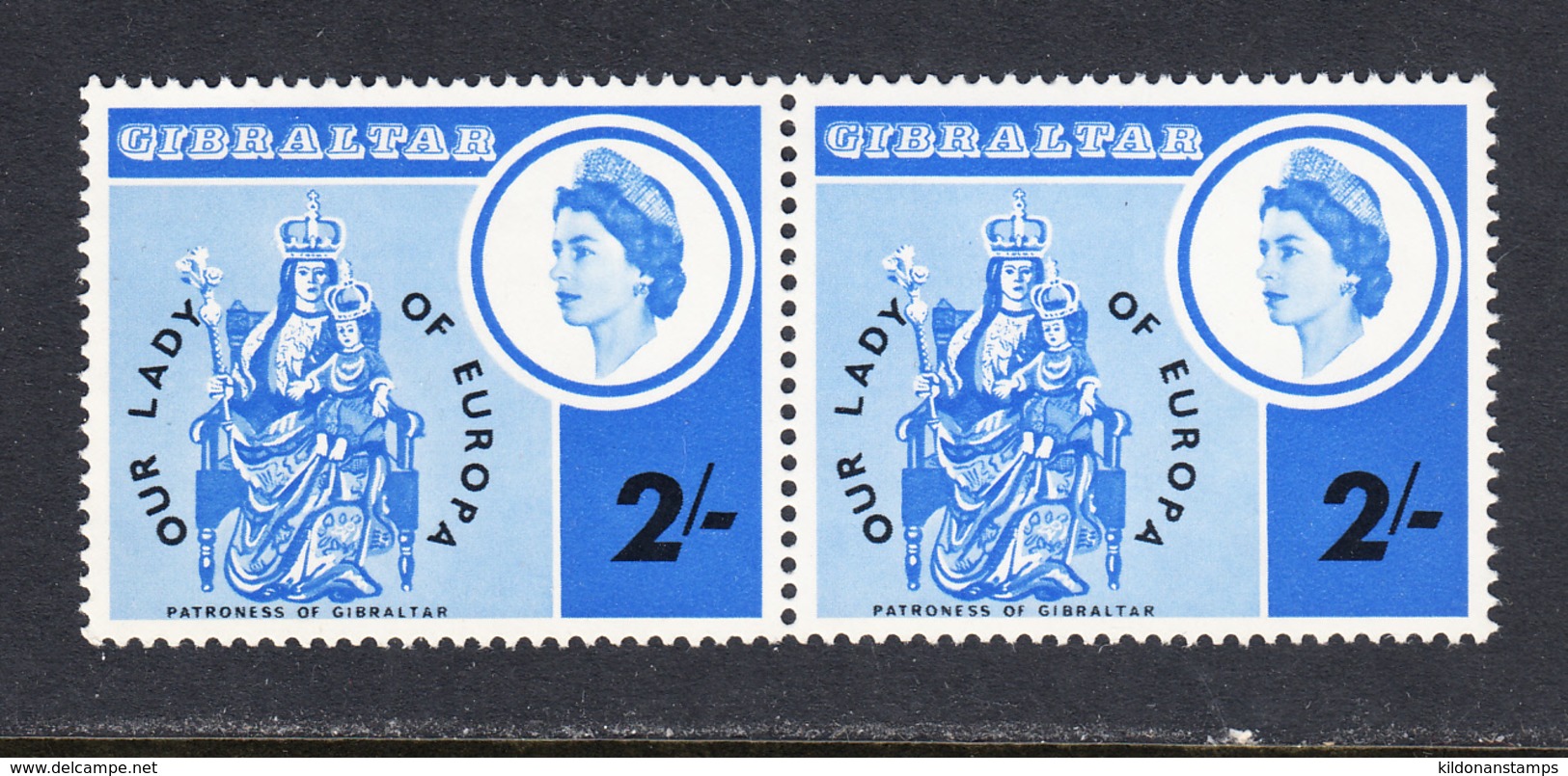 Gibraltar 1966 Mint No Hinge, Pair, Sc# 182, SG 195 - Gibraltar