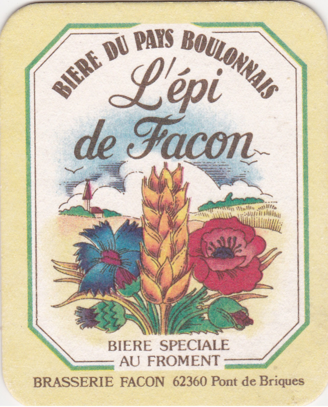 SOUS BOCK  --- "L'EPI DE FACON - Bière Du Pays Boulonnais" - Photo Recto Et  Verso - Sous-bocks