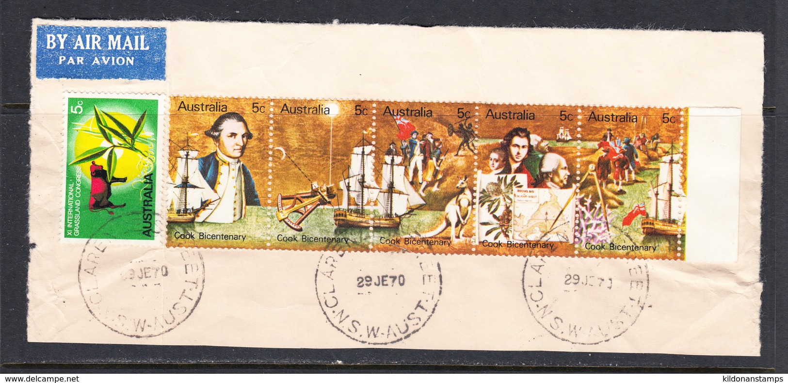 Australia 1970 Captain Cook, Cancelled On Piece, See Notes, Sc# , SG 458,459a - Gebruikt