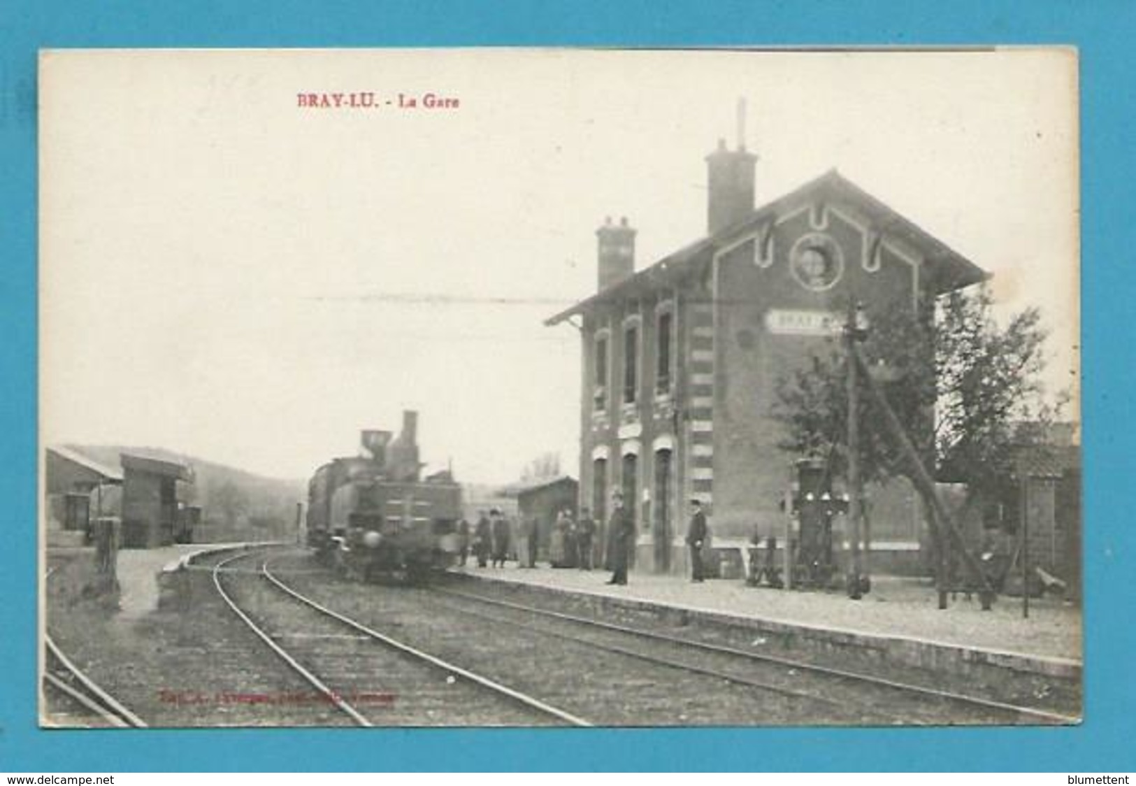 CPA - Chemin De Fer Arrivée D'un Train En Gare De BRAY-LU 95 (gare Désaffectée) - Bray-et-Lû