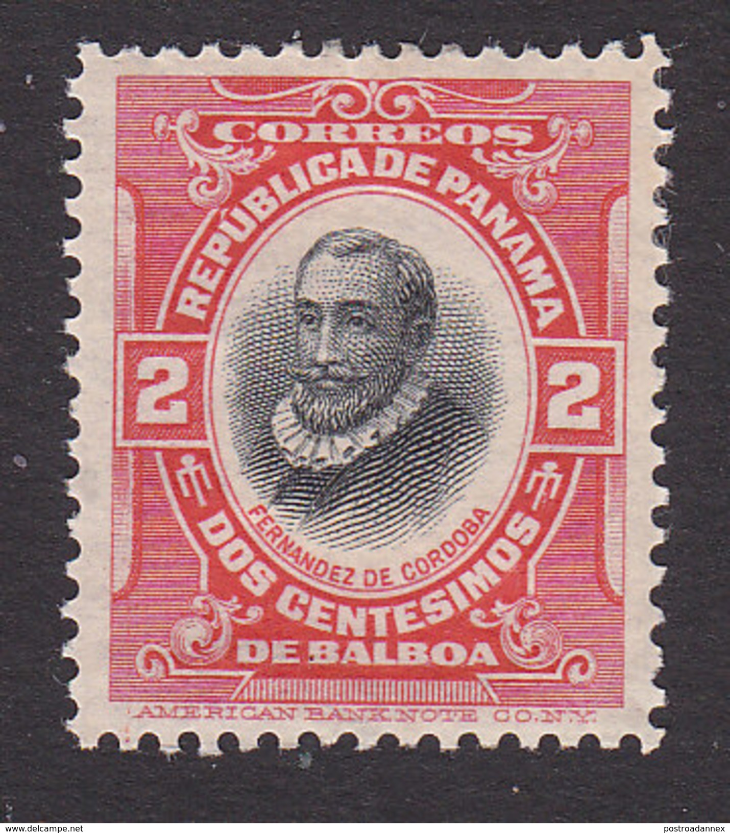 Panama, Scott #198, Mint Hinged, Cordoba, Issued 1909 - Panama