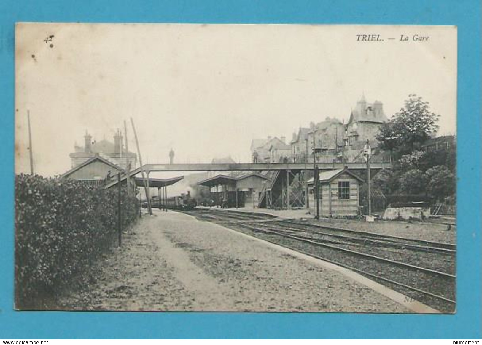 CPA - Chemin De Fer Train Gare TRIEL 78 - Triel Sur Seine