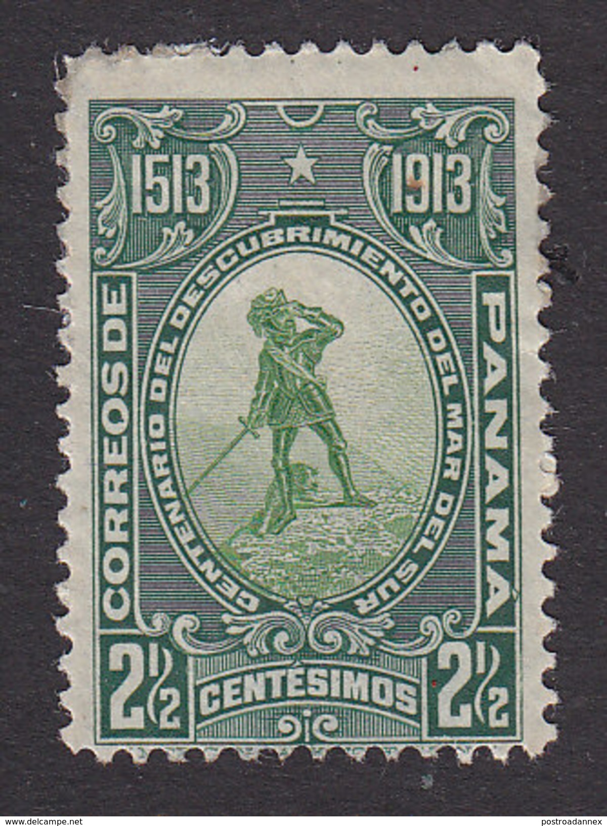 Panama, Scott #202, Mint Hinged, Balboa Sighting Pacific, Issued 1913 - Panama