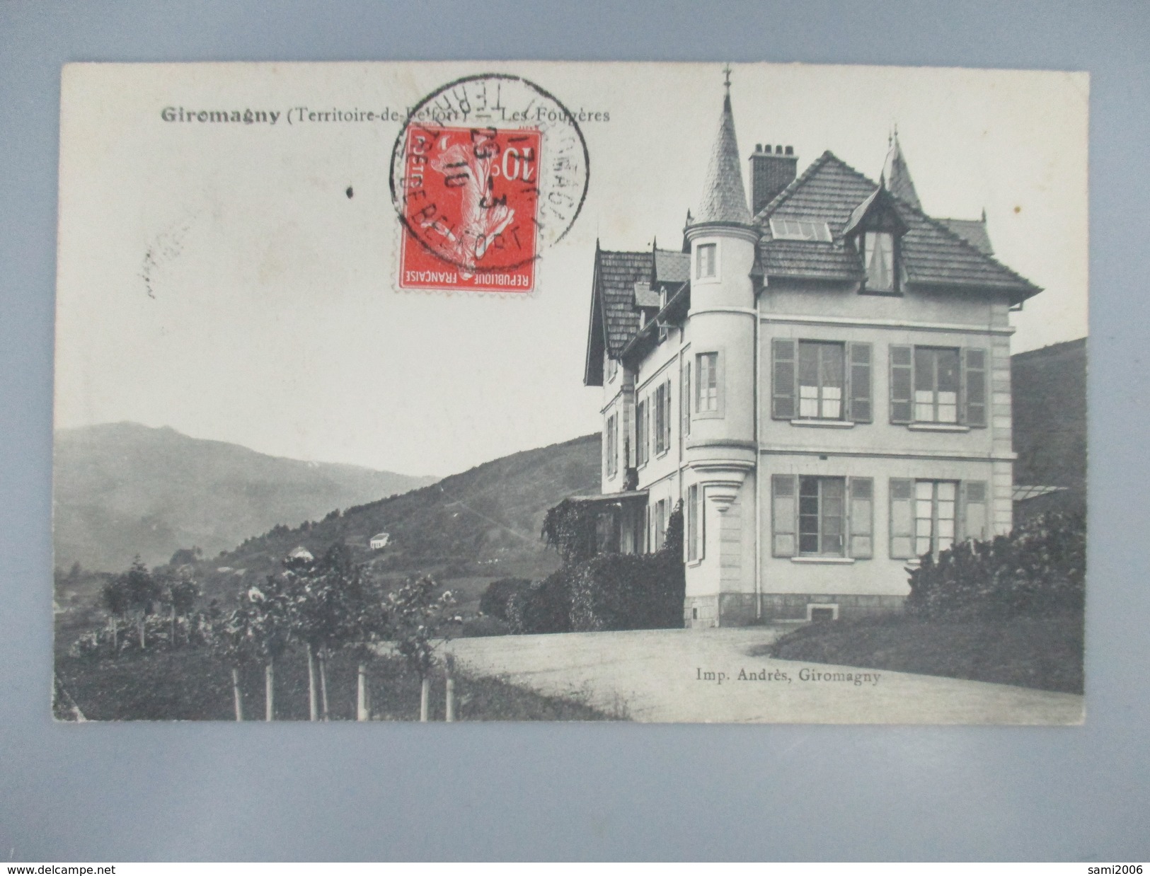 CPA 90 GIROMGNY LES FOUGERES VILLA - Giromagny