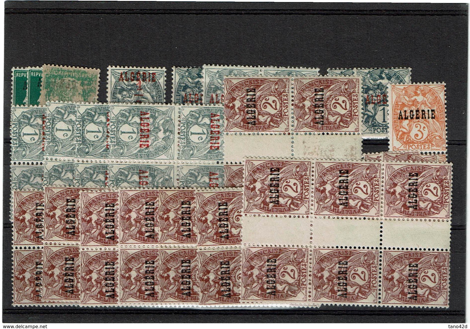 LMON1 - ALGERIE LOT DE TP SUR 8 PLAQUETTES - Lots & Kiloware (mixtures) - Max. 999 Stamps