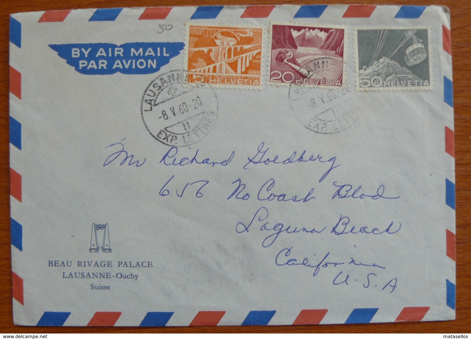 Cover - Envelope - Letter - Sobre De Suiza 1960 - Storia Postale