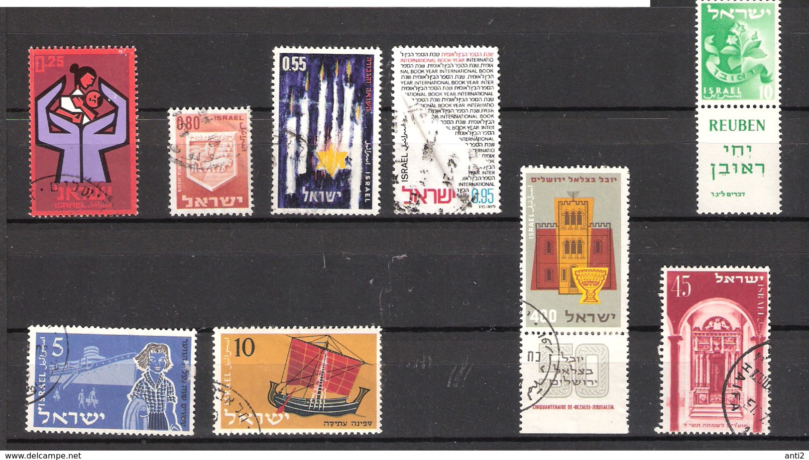 Israel  1950ies Small Lot  8 Stamps Cancelled(o)  And MNH(**) - Collections, Lots & Séries