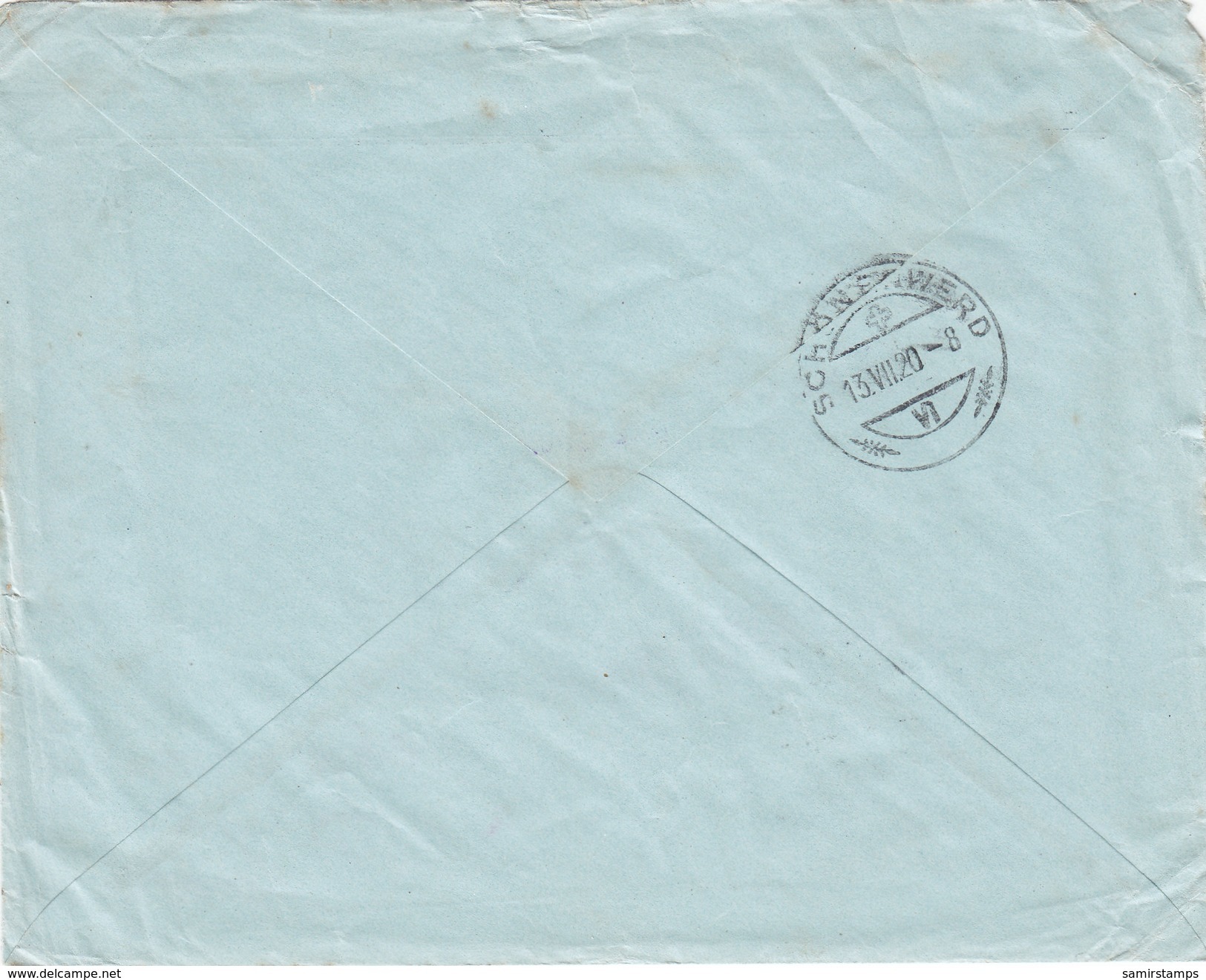 Syria 1920 Com.cover Franked Kingdom Syria Stamp 1 P. To Suisse,verso Date - Fine Cond- RARE- No Payl & Skrill - Syria