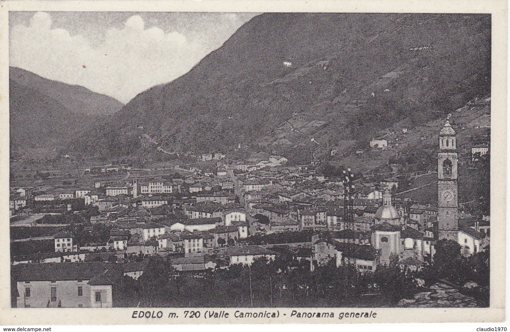 CARTOLINA - POSTCARD - BRESCIA - EDOLO  M. 720 - VALLE CAMONICA  -  PANORAMA GENERALE - Brescia