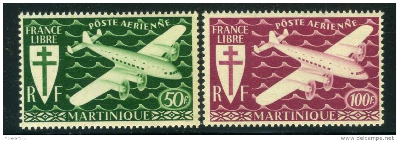 MARTINIQUE  ( AERIEN ) : Y&amp;T  N°  4/5  TIMBRES  NEUFS  SANS  TRACE  DE  CHARNIERE , A  VOIR . - Nuevos