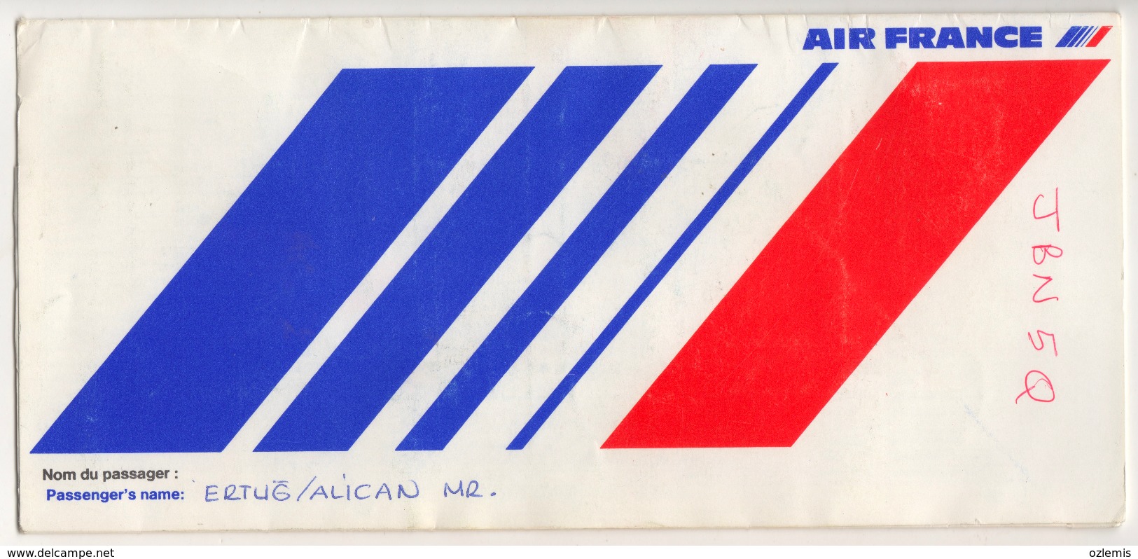 AIR FRANCE   AIRLINES TICKET COVER - Biglietti