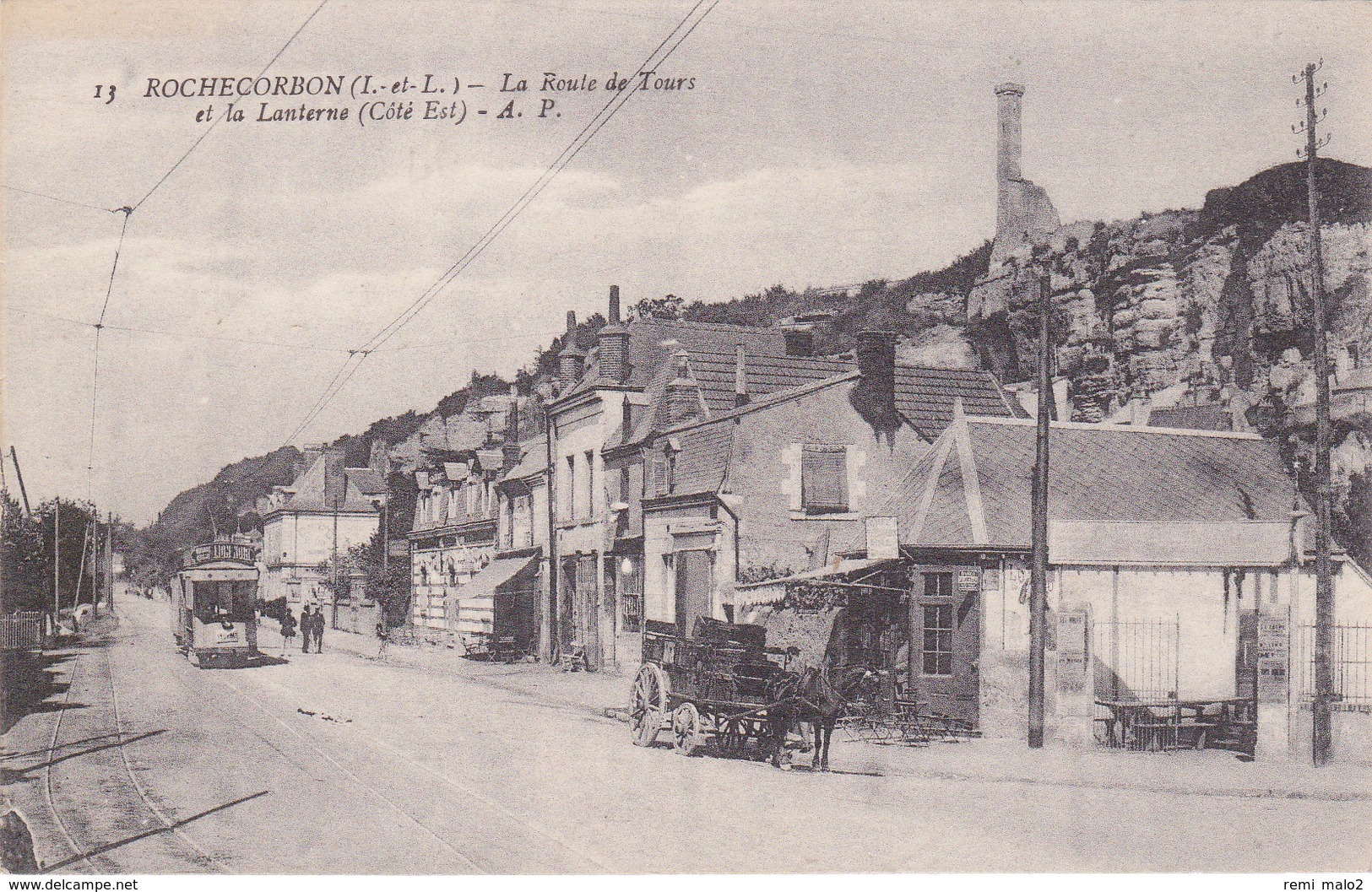 CARTE POSTALE   ROCHECORBON 37  La Route De Tours Et La Lanterne - Rochecorbon