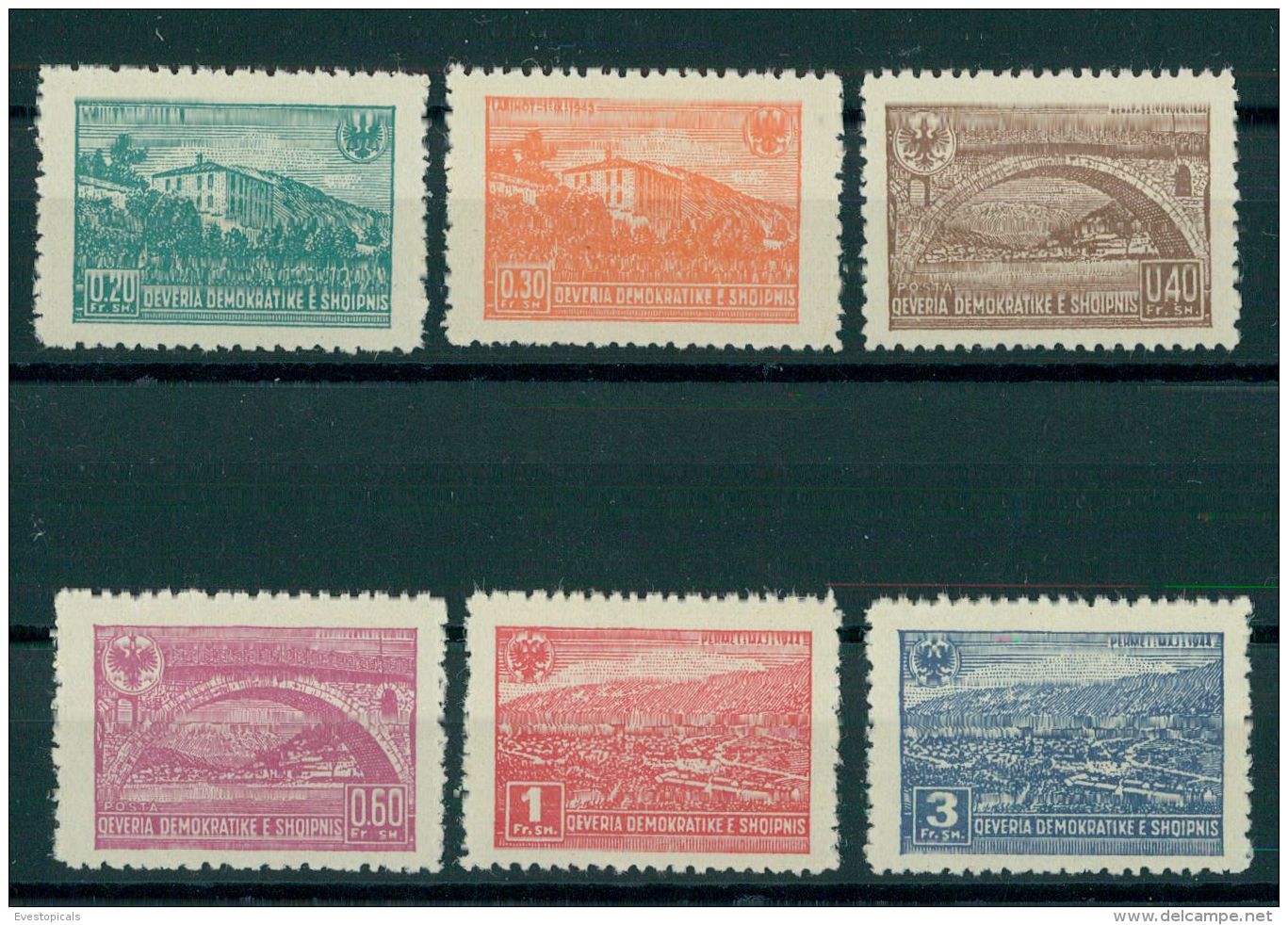 ALBANIA, DEFINITIVES / EVENTS 1945 NEVER HINGED - Albania