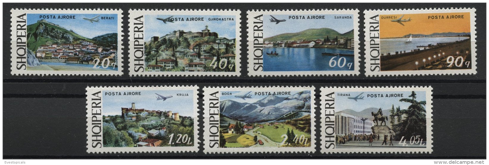 ALBANIA, PICTURE OF ALBANIA 1975, AIRMAIL, NH SET - Albanie