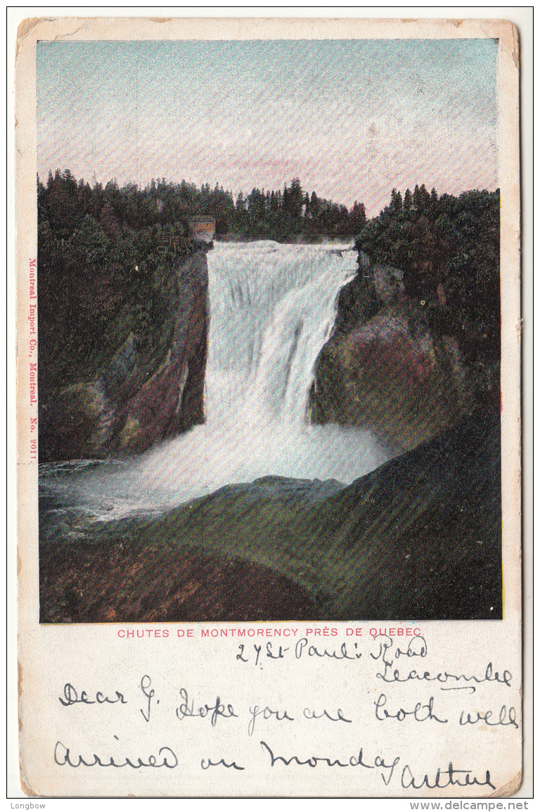 Chutes De Montmorency Pres De Quebec 1906 - Chutes Montmorency