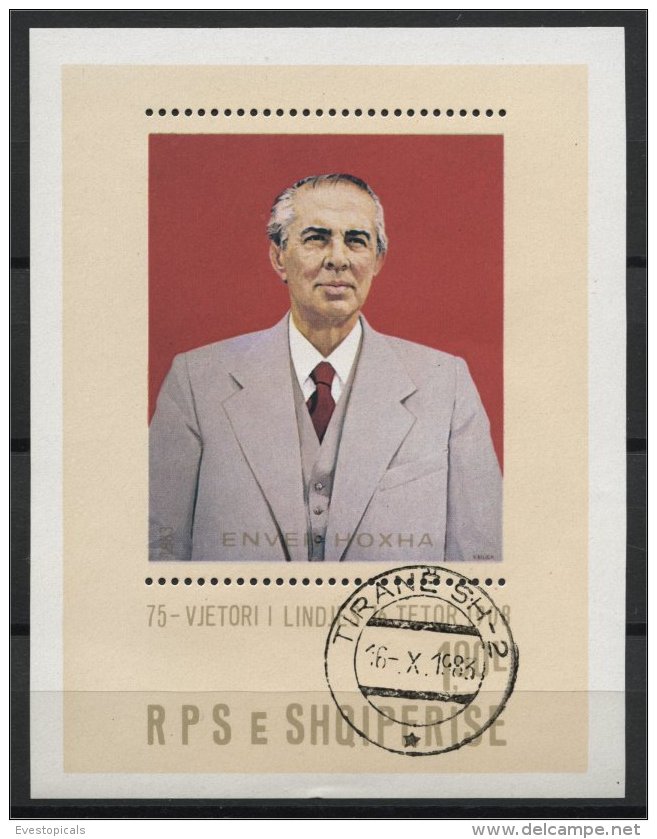 ALBANIA, 75th BIRTHDAY OF ENVER HOXHA 1983, U BLOC - Albanie