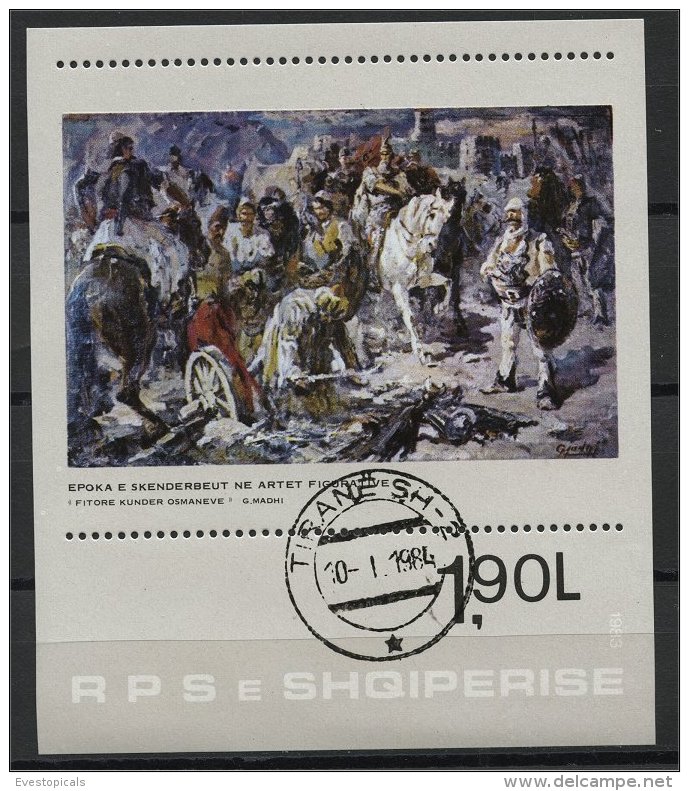 ALBANIA, EPOCH OF SKANDERBEGS IN ART 1983, U BLOC - Albanie