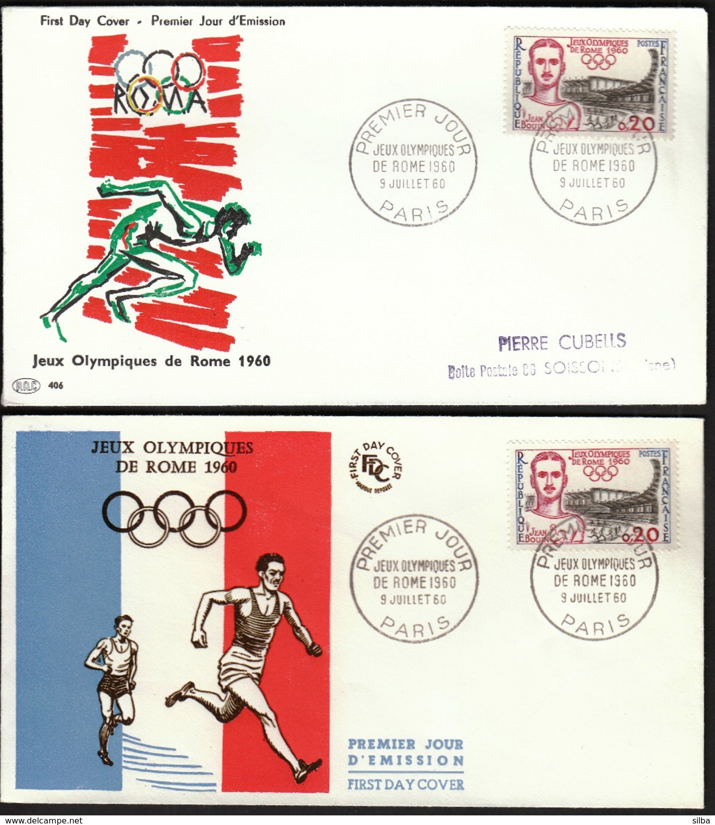 France Paris 1960 / Olympic Games Rome 1960 / Alexandre François Étienne Jean Bouin, Olympic Medalist 1908, 1912 - Sommer 1960: Rom