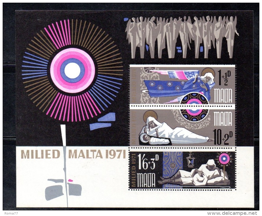 MALTA 1971  ,  Natale Il  BF N. 1 ***  MNH - Malta