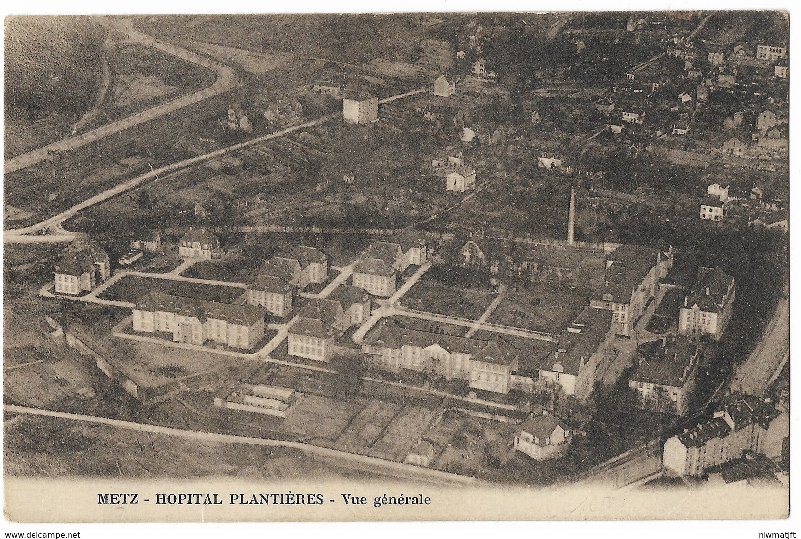 Hôpital Militaire De Plantières Vue Générale 1928 Queuleu Metz - Metz