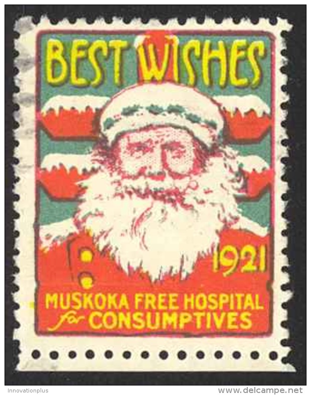 Canada Cinderella Cc4540 14 Mint Christmas Seal 1921 Muskoka Free Hospital For Consumptives - Local, Strike, Seals & Cinderellas