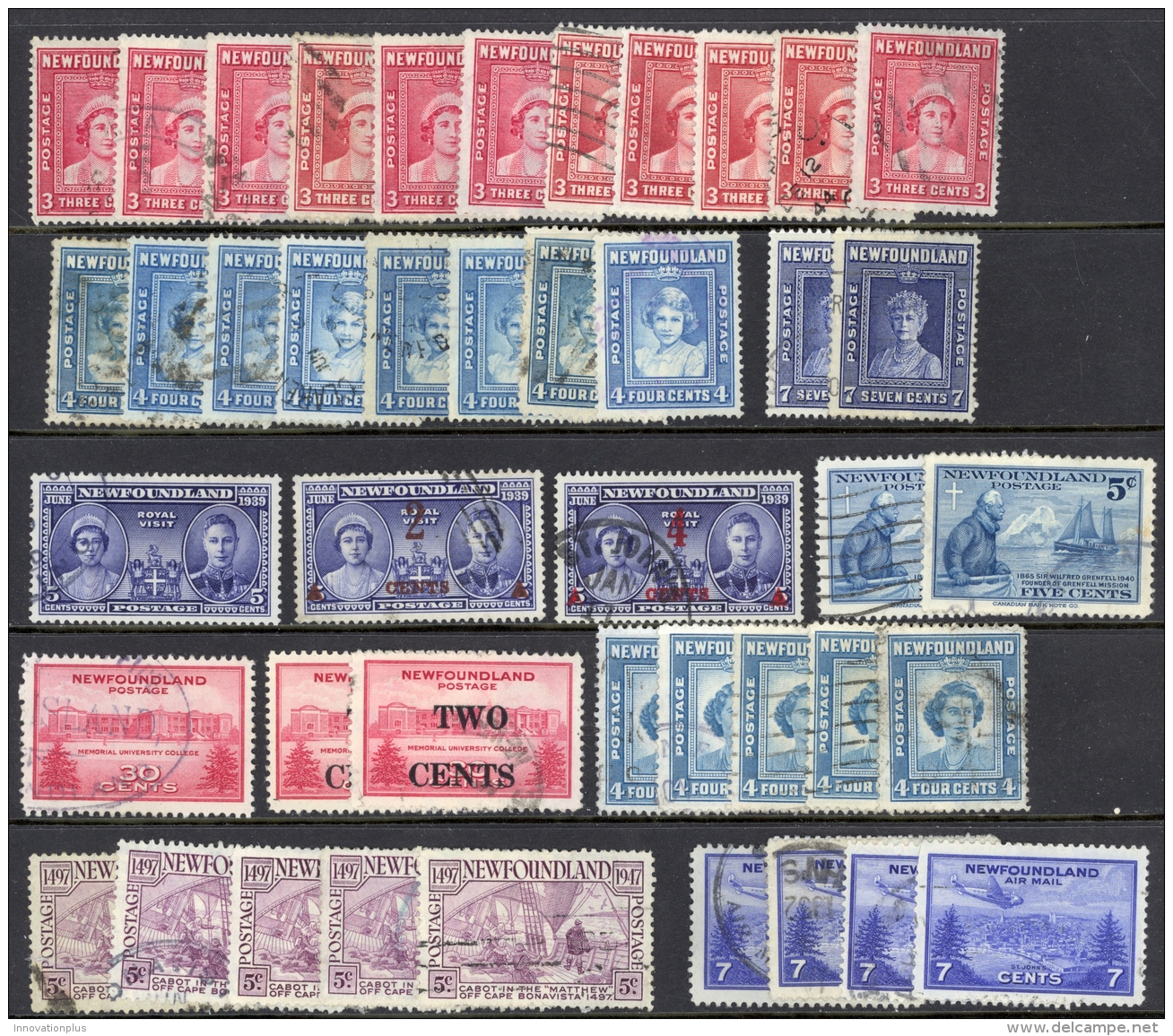 Canada Newfoundland Assorted Used Lot/215 - 1908-1947