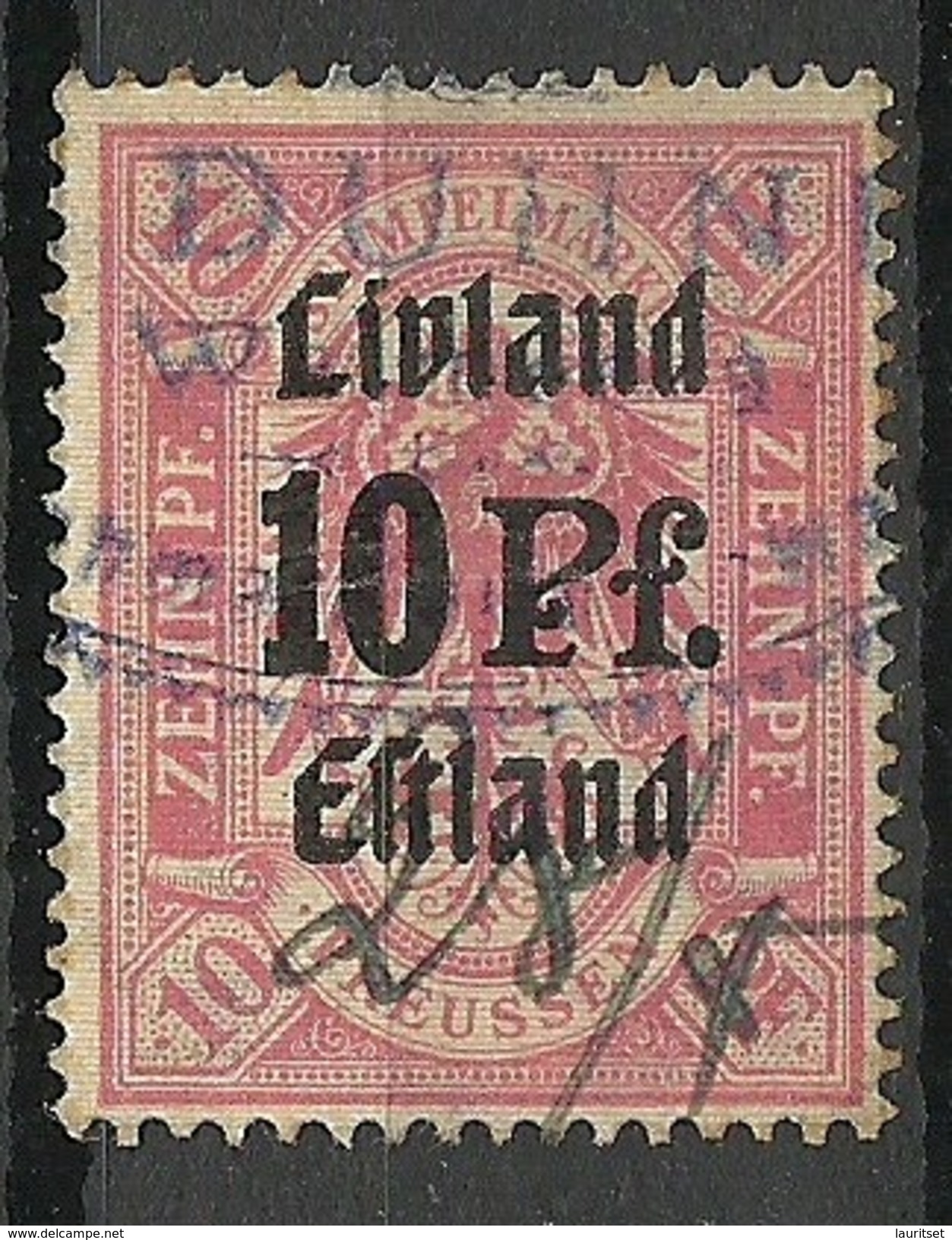 1918 Ober-Ost ESTLAND Estonia Revenue Tax Steuer 10 Pf O - Estland