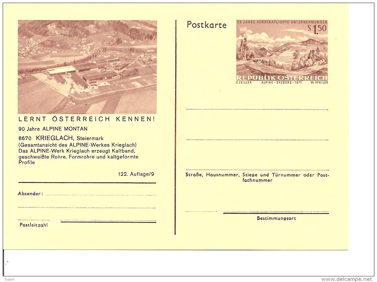 Österreich P 436-09** - 1,50 Sh Erzberg BiPo, 90 Jahre Alpine Montan, Bild  Werk Krieglach - Sonstige & Ohne Zuordnung