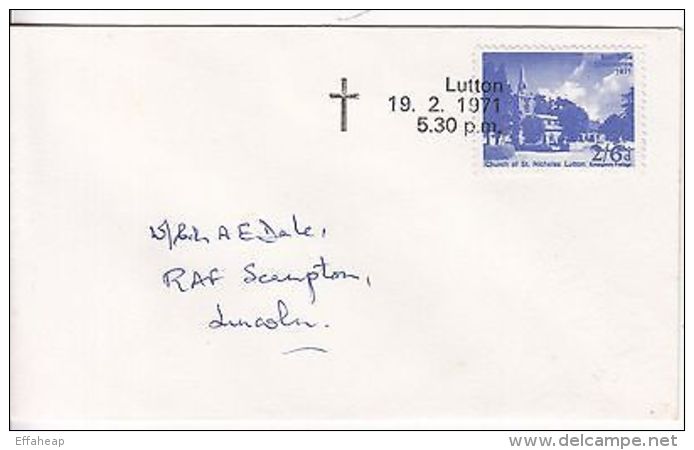 GB: Cinderella Cover, Church Of St Nicholas, Lutton; Lutton-Lincoln, 19 Feb 1971 - Other & Unclassified