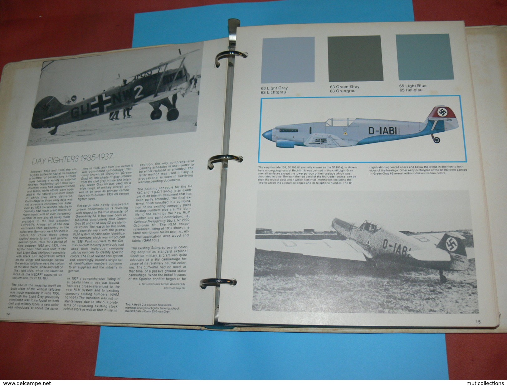 MILITARIA AVION / GUERRE WWII /THE OFFICIAL MONOGRAM PAINTING GUIDE TO GERMAN AIRCRAFT 1935 / 1945 / LUFTWAFFE COLORS