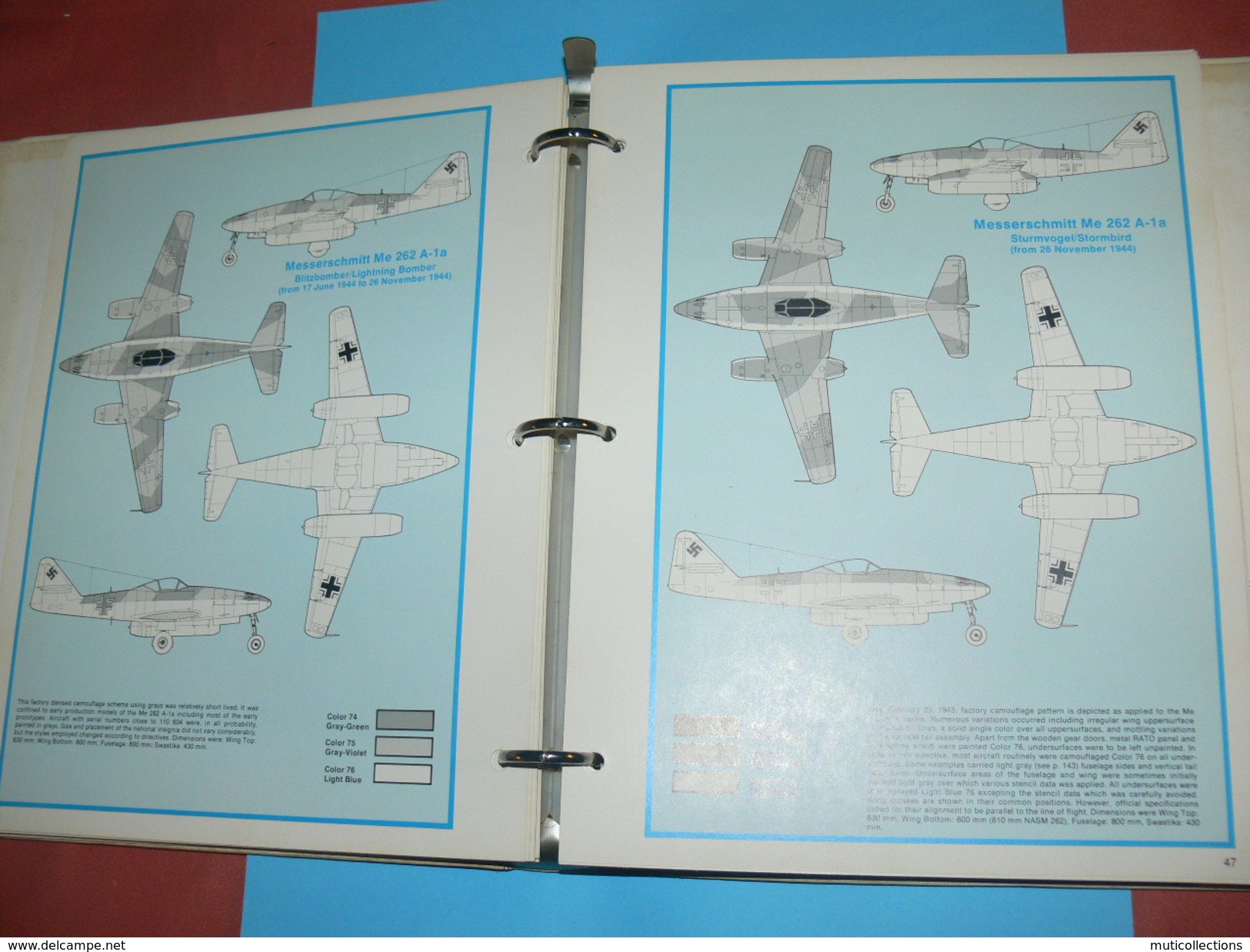 MILITARIA AVION / GUERRE WWII /THE OFFICIAL MONOGRAM PAINTING GUIDE TO GERMAN AIRCRAFT 1935 / 1945 / LUFTWAFFE COLORS