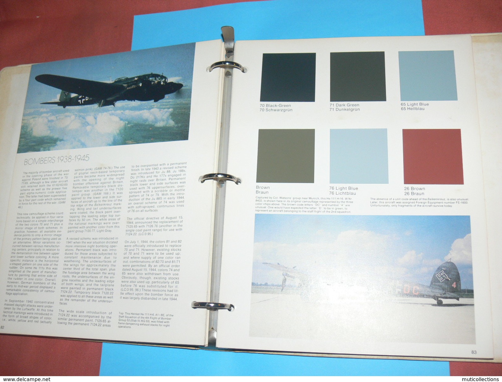 MILITARIA AVION / GUERRE WWII /THE OFFICIAL MONOGRAM PAINTING GUIDE TO GERMAN AIRCRAFT 1935 / 1945 / LUFTWAFFE COLORS