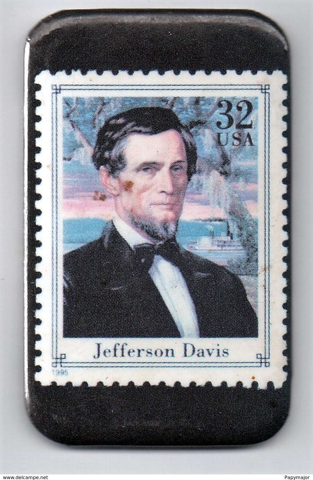 Magnet - Timbre à 32 Cts - Jefferson Davis&#x200B; - Characters