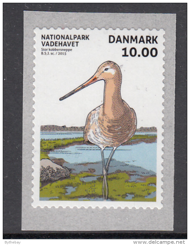 Denmark MNH 2015 10DKK Black-tailed Godwit - The Wadden Sea National Park - Nuovi