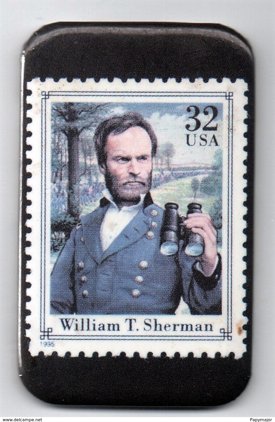 Magnet - Timbre à 32 Cts - William T.Sherman - Personnages