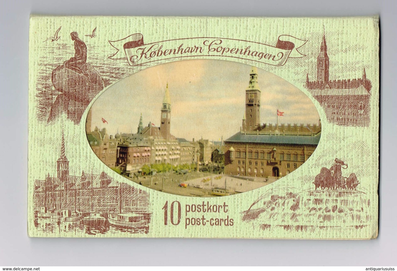 Kobenhavn , Copenhagen , 10 Postkort , 10 Postkart - Danemark