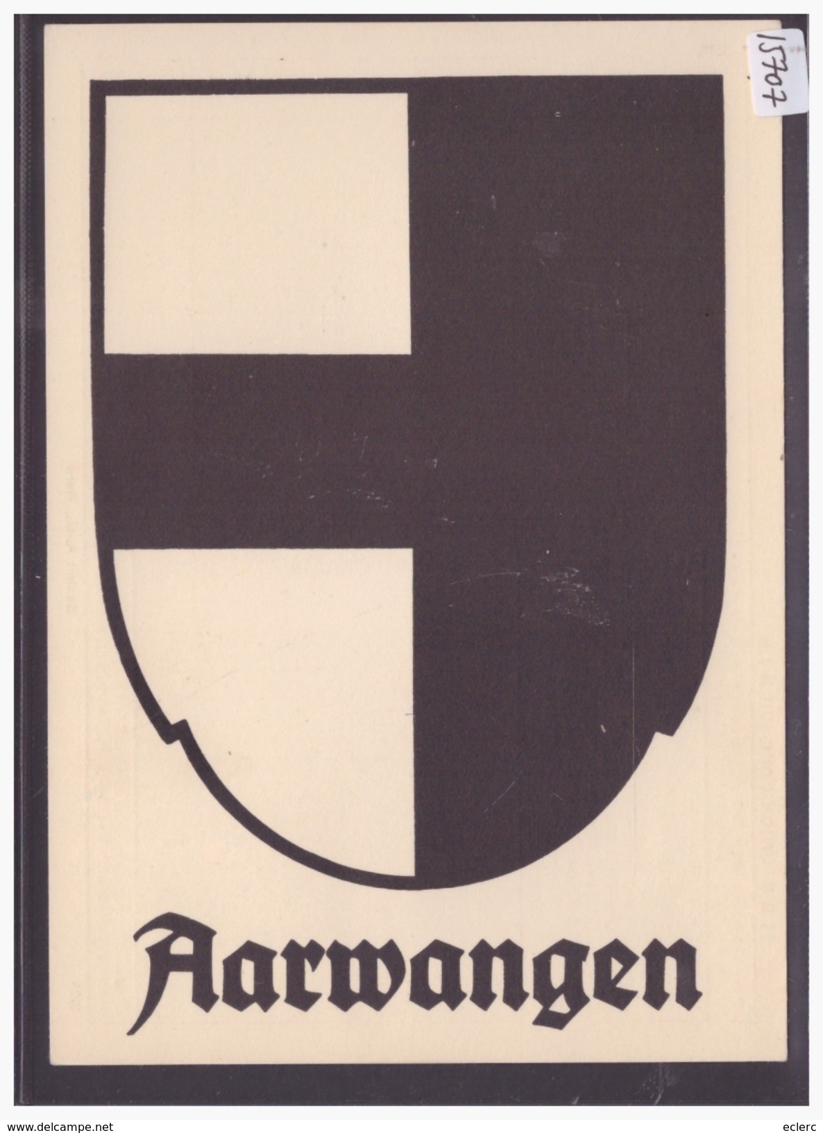 GRÖSSE 10x15cm - AARWANGEN - DIE WAPPEN DER 30 AMTSBEZIRKE DES KANTONS BERN - Nr 2 - TB - Aarwangen