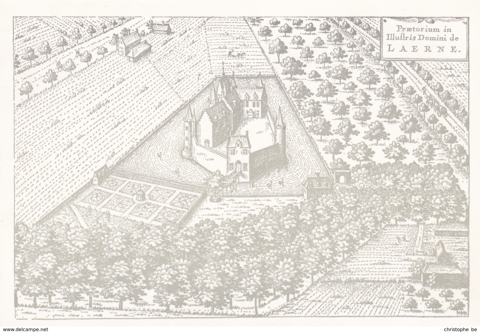 Laarne, Gravure, Praetorium In Illuftris Domini De Laerne (pk36335) - Laarne