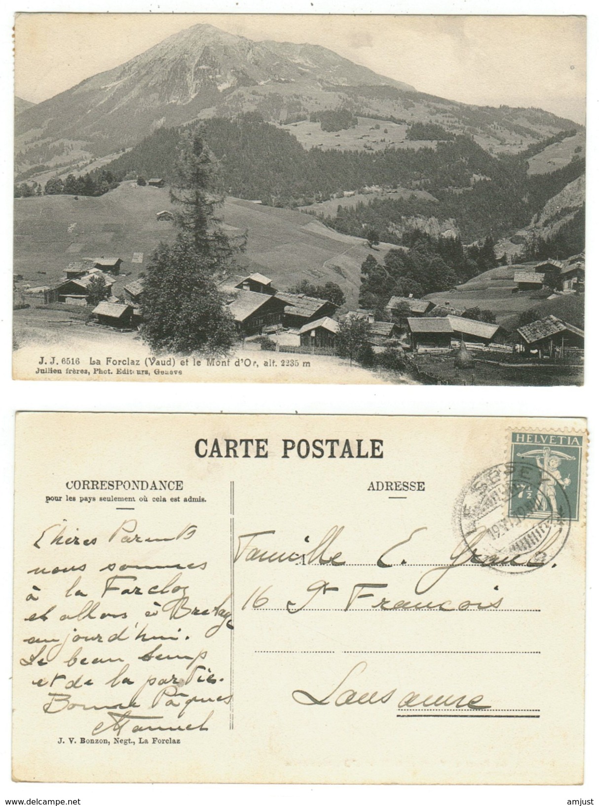 Suisse // Schweiz // Switzerland // Vaud //  Ormont-Dessous, La Forclaz Et Le Mont D'Or - Ormont-Dessous